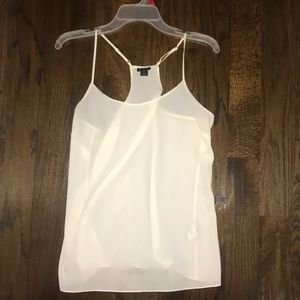 J.Crew white chiffon top